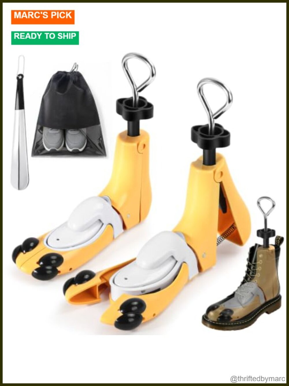 Adjustable 3-Way Shoe Stretcher Boot Expander for Men Women, 2 Pack, ABS Plastic